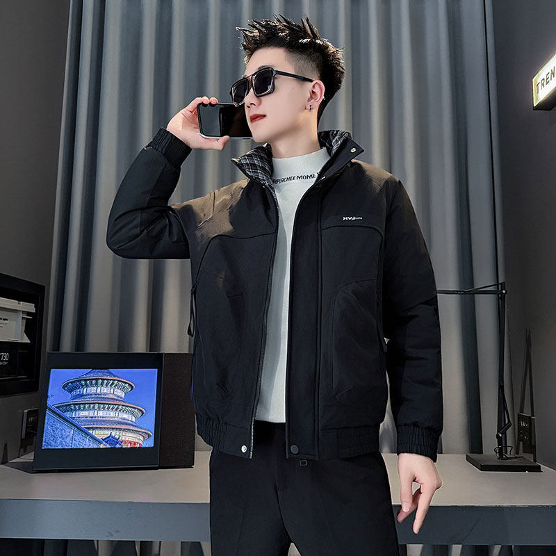 MF99-P138控178冬季社会小伙加厚保暖立领棉衣棉服外套黑1,男装棉衣,电商A220