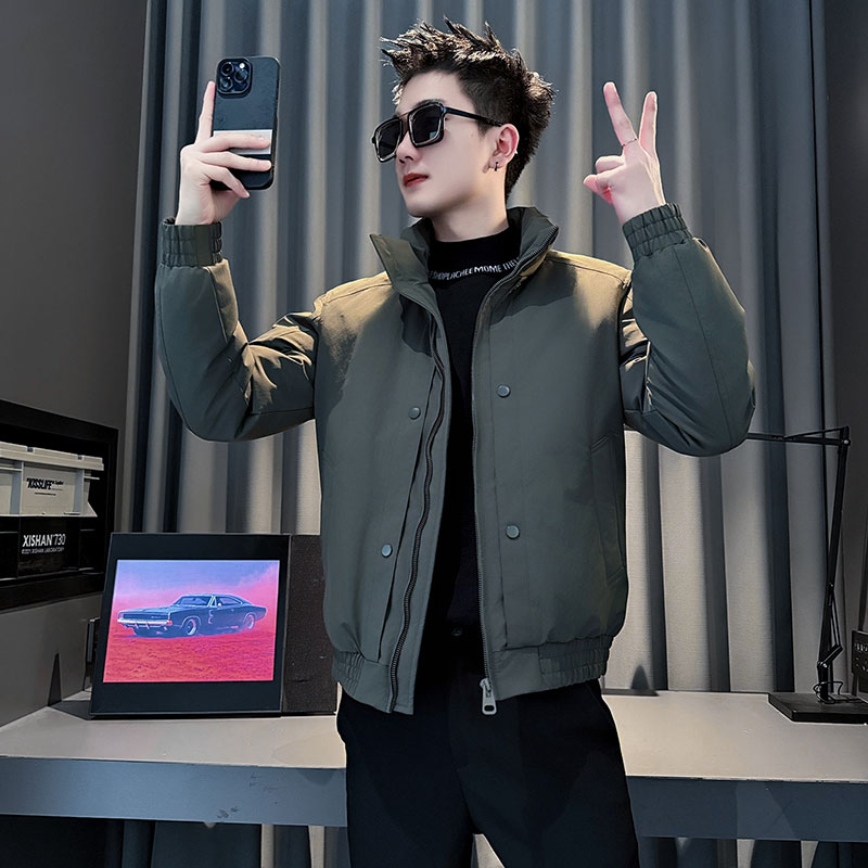 MF81-P138控178冬季社会小伙加厚保暖立领棉衣棉服外套绿2，男装棉衣，电商A220