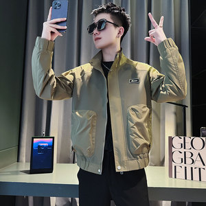 SJ88-P98 控138 社会小伙夹克外套男潮店主风上衣 绿2图片