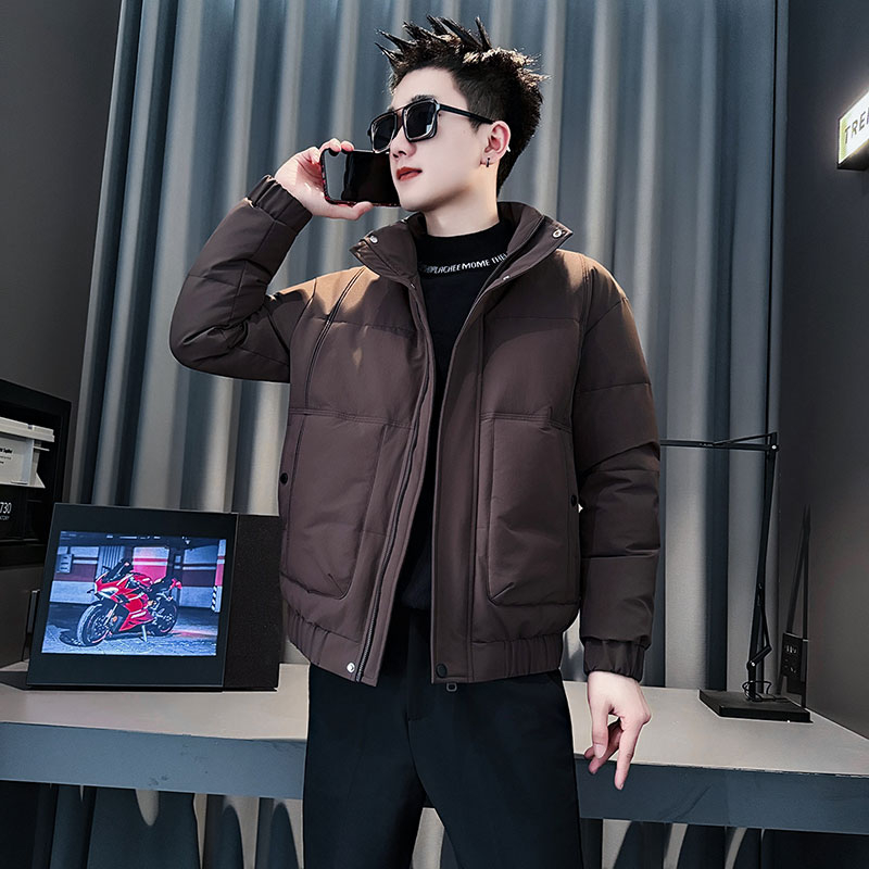 MF95-P138控188冬季社会小伙加厚保暖立领棉衣棉服外套咖色1,男装棉衣,电商A220