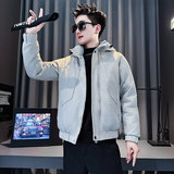 MF107-P138控178冬季社会小伙加厚保暖棉衣棉服连帽外套黑色2，男装棉衣，电商A220