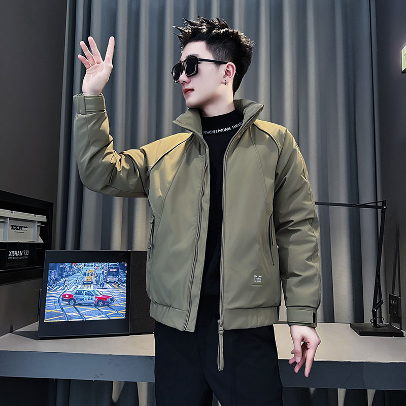 MF85-P138控178冬季社会小伙加厚保暖立领棉衣棉服外套白色1,男装棉衣,电商A220