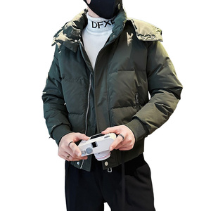 MF32-P138 控178  冬季社会小伙加厚保暖连帽棉衣棉服外套 黑2图片