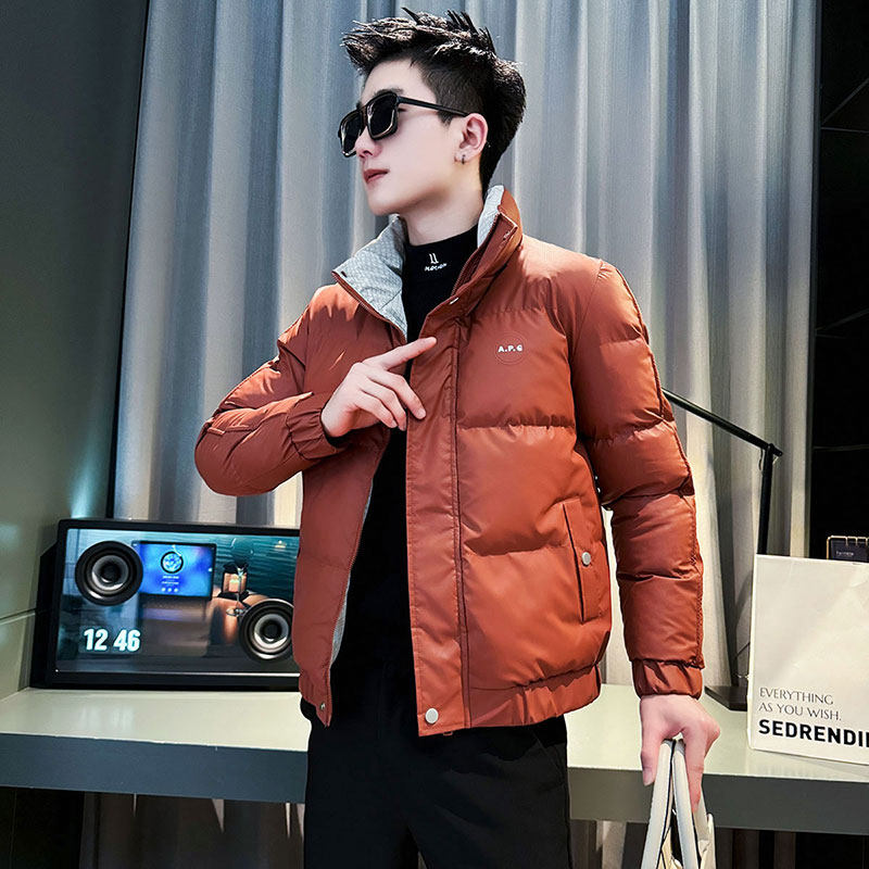 MF56-P138 控178  冬季社会小伙店主风保暖立领棉衣棉服外套 橘1图片