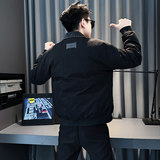 MF90-P148控198冬季社会小伙加厚保暖立领假两件棉服外套卡色1，男装棉衣，电商A220