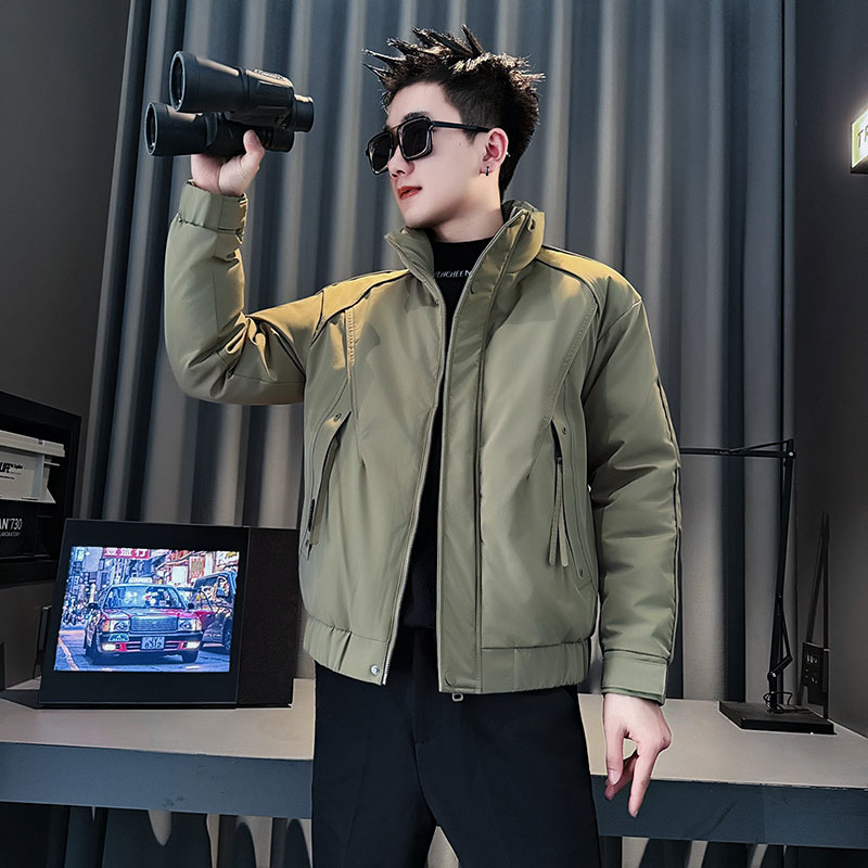 MF96-P138控188冬季社会小伙加厚保暖立领棉衣棉服外套咖色1,男装棉衣,电商A220