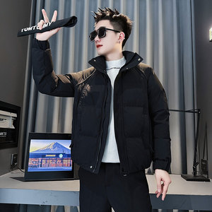 MF83-P138 控178 冬季社会小伙加厚保暖立领棉衣棉服外套 黑色2，男装棉衣，电商A220