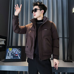 MF86-P138 控178 冬季社会小伙加厚保暖立领棉衣棉服外套 咖色1，男装棉衣，电商A220