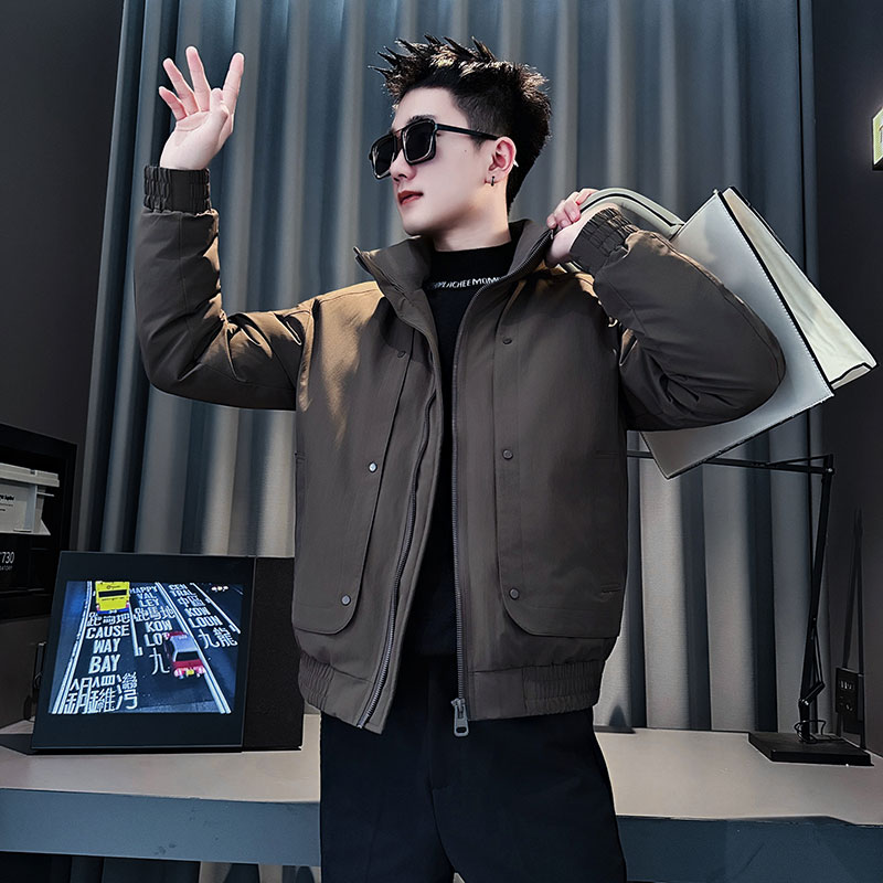 MF93P138控188冬季社会小伙加厚保暖立领棉衣棉服外套黑色1,男装棉衣,电商A220