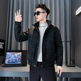 MF100-P138控178冬季皮棉袄加厚保暖立领棉服外套红色1，男装棉衣，电商A220