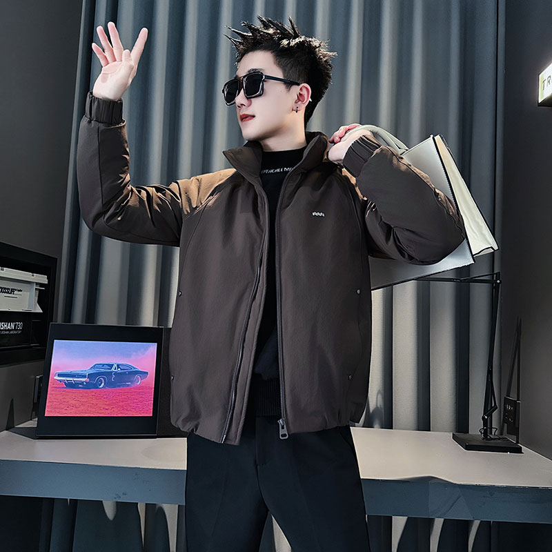 MF104-P138控178冬季社会小伙加厚保暖立领棉衣棉服外套咖色1,男装棉衣,电商A220