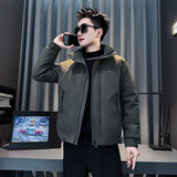 MF101-P138控178冬季社会小伙加厚保暖立领棉衣棉服外套绿色1，男装棉衣，电商A220