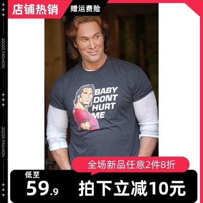 圆领短袖短袖美式宽松