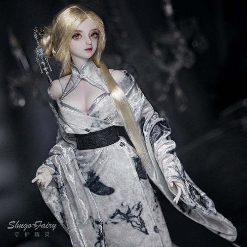 3分bjd娃娃衔月新中式礼服