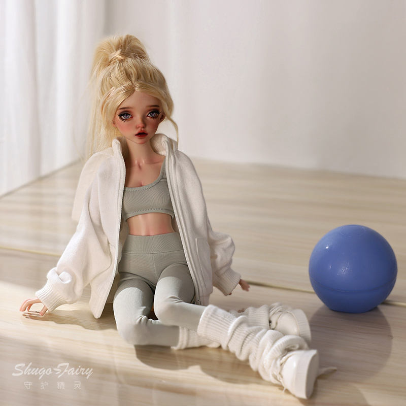 四分bjd娃瑜伽运动少女三色可选