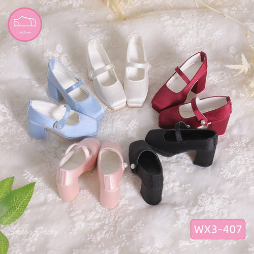 三分bjd娃鞋纯色高跟bjd娃鞋