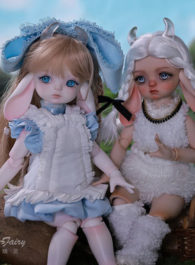 官方正版6分bjd娃娃Yang小羊sd玩偶山羊少女造型透明羊角泡泡裙女