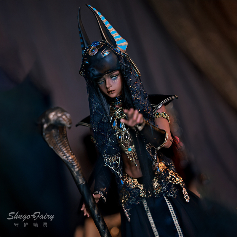 SD4分bjd娃娃埃及兽头皮质坎肩