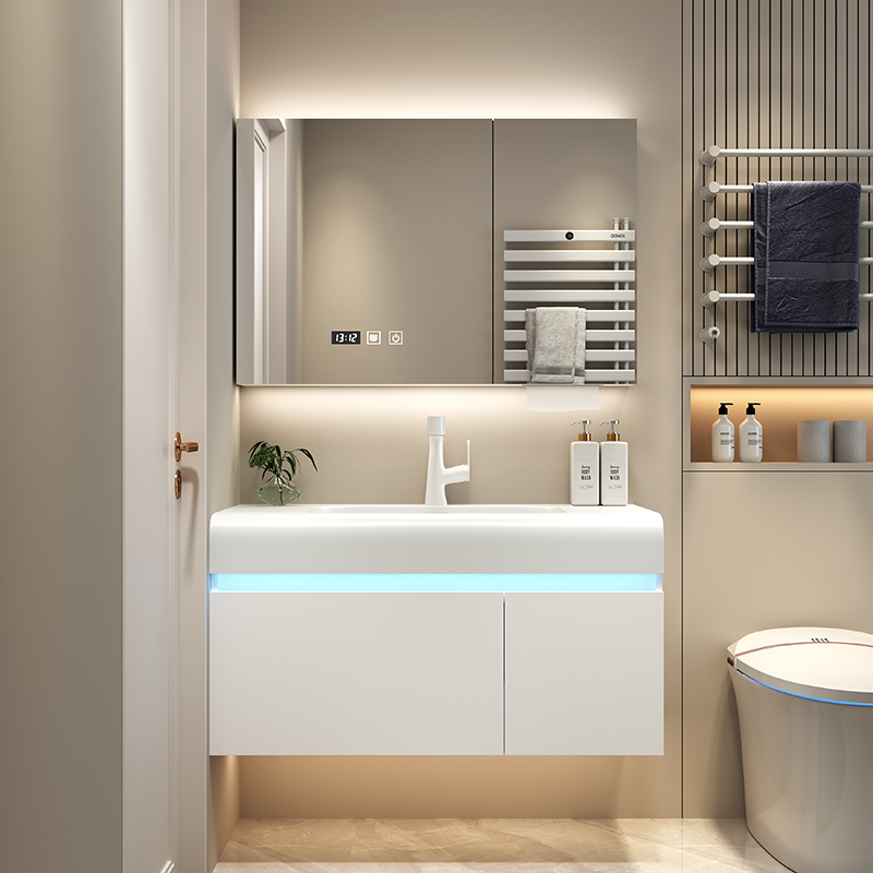 丽人可丽耐一体盆浴室柜组合