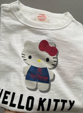 儿童夏季卡通企鹅猫咪印花短袖T恤竹节棉舒服男女童百搭t恤打底衫