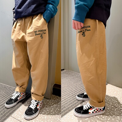 DD企鹅儿童春秋款裤子新款男女童宽松宝宝薄款休闲裤哈伦裤中大童