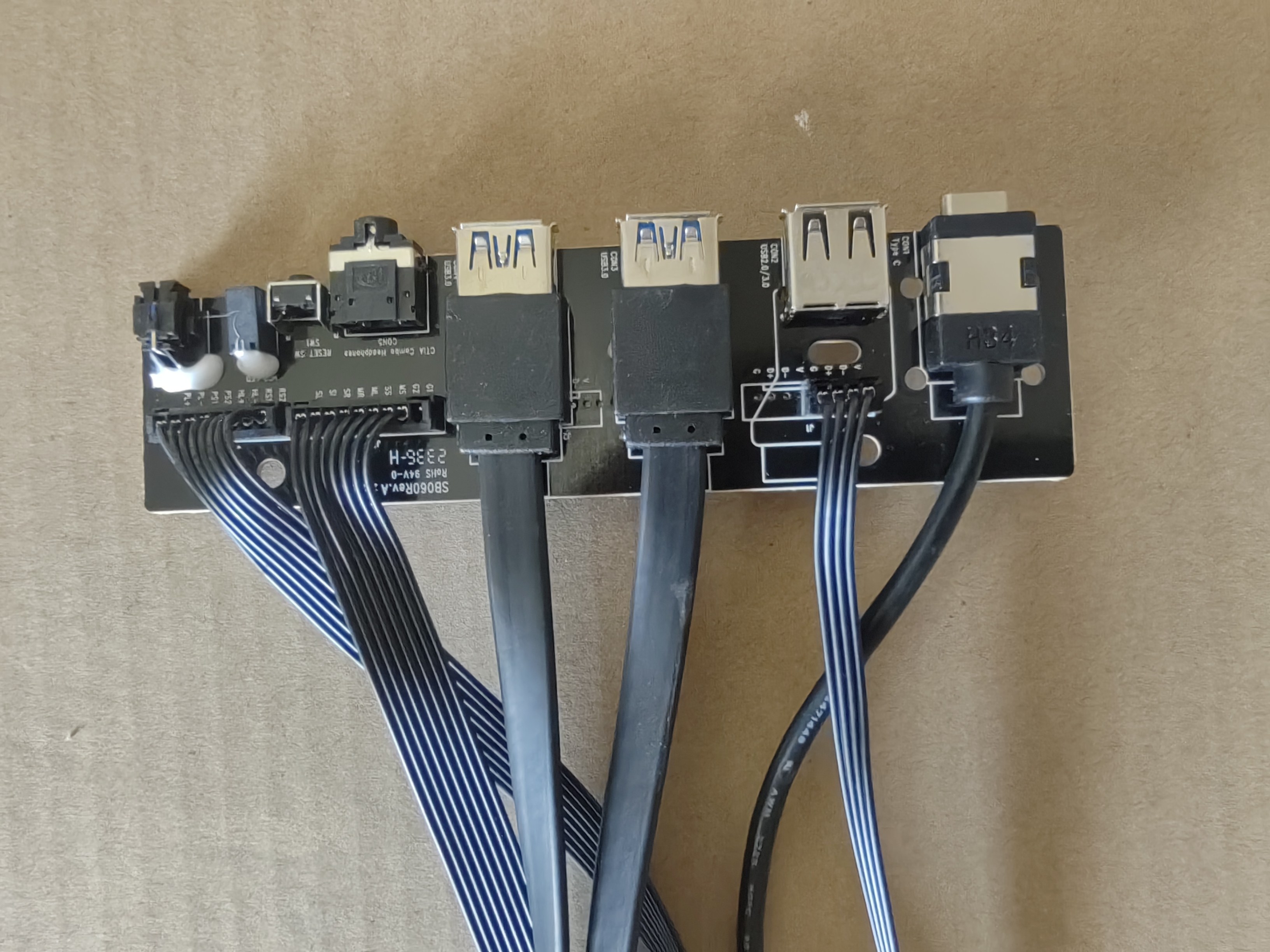 USB3.0Gen2高速传输USB2.0Type-C机箱前置面板USB二合一音频开机