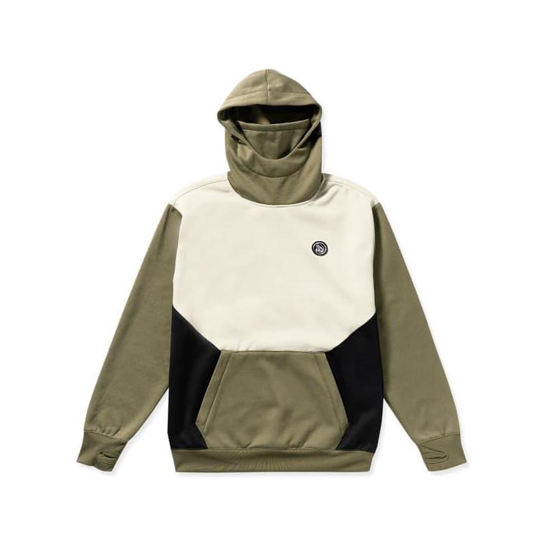 代购Volcom男士抓绒衣防水保暖透气连帽卫衣连帽长袖保暖上衣