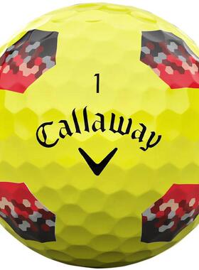 海外代购Callaway/卡拉威高尔夫球增加距离优化内核黄色高可视性