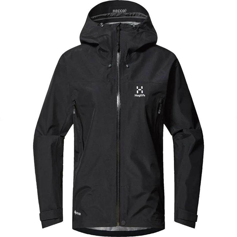 代购HAGLOFS女士冲锋衣防水防风透气硬壳外套连帽长袖户外夹克