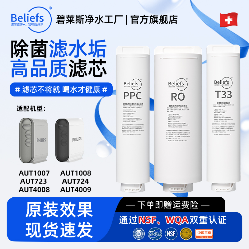 碧莱斯适配于菲浦斯净水器滤芯机
