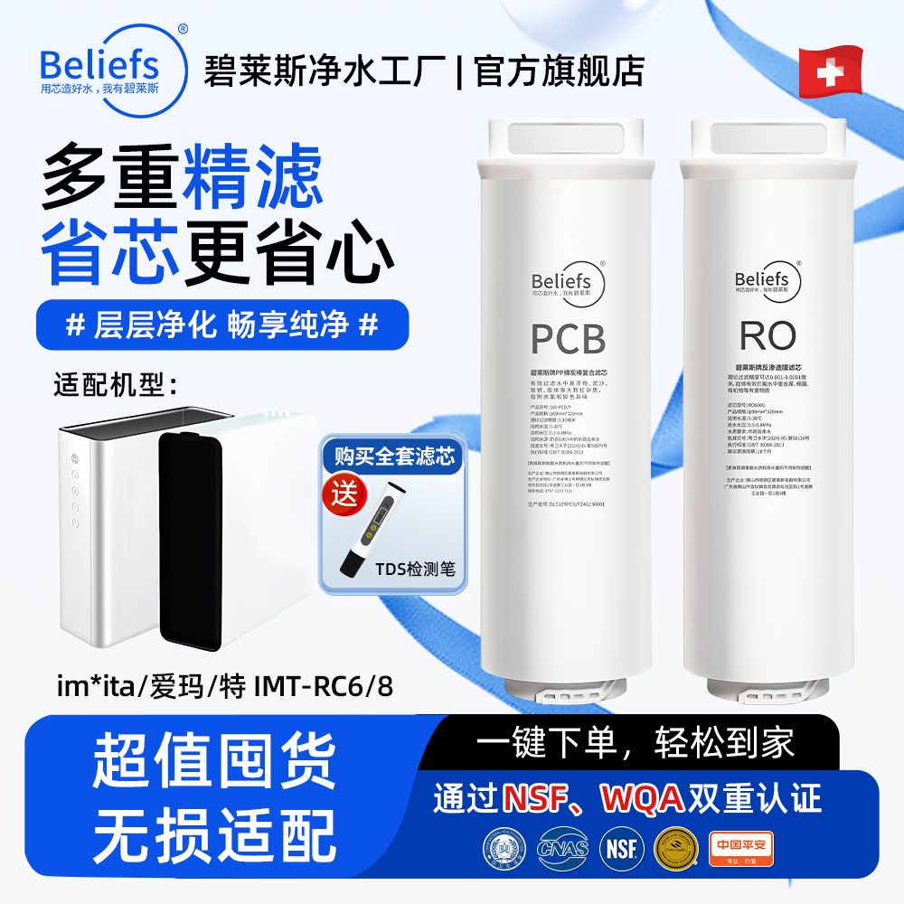 碧莱斯适用于爱玛特净水器滤芯