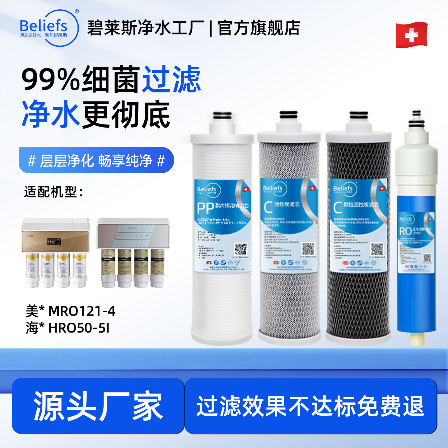 适配美的MRO121-4冰冰膜净水器