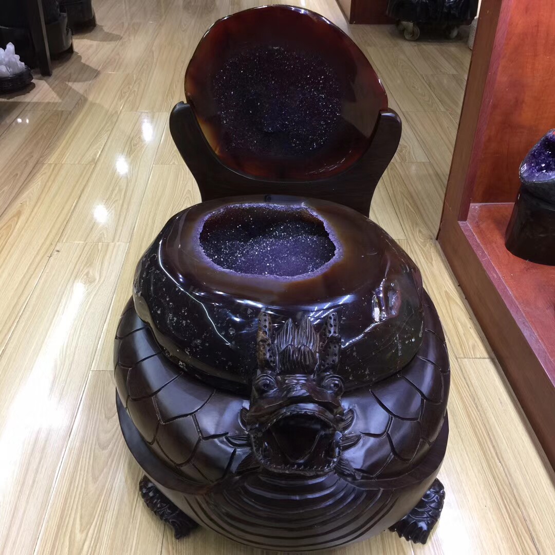 부를 끌어들이는 천연 브라질 컬렉션 풍요의 뿔 타운 하우스 입구 와인 캐비닛 장식품 마노 소자된 자수정 동굴 오리지널 스톤