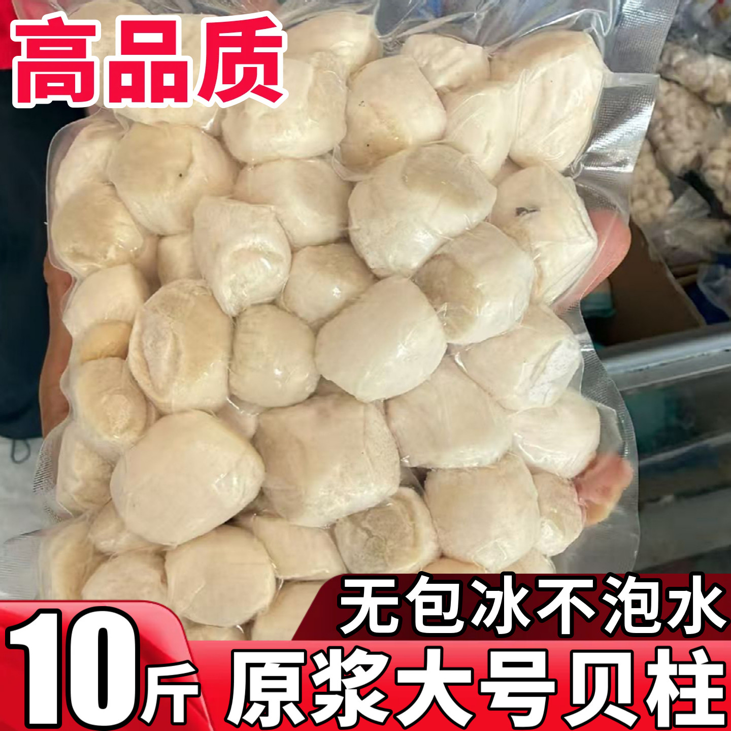 新鲜扇贝柱瑶柱肉十斤大号无冰