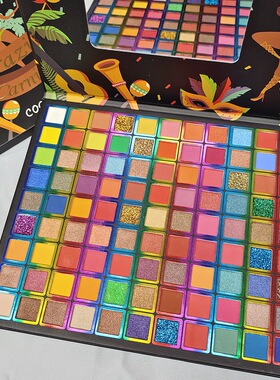 99色巴西狂欢节欧美多色眼影盘珠光哑光闪粉亮片COS