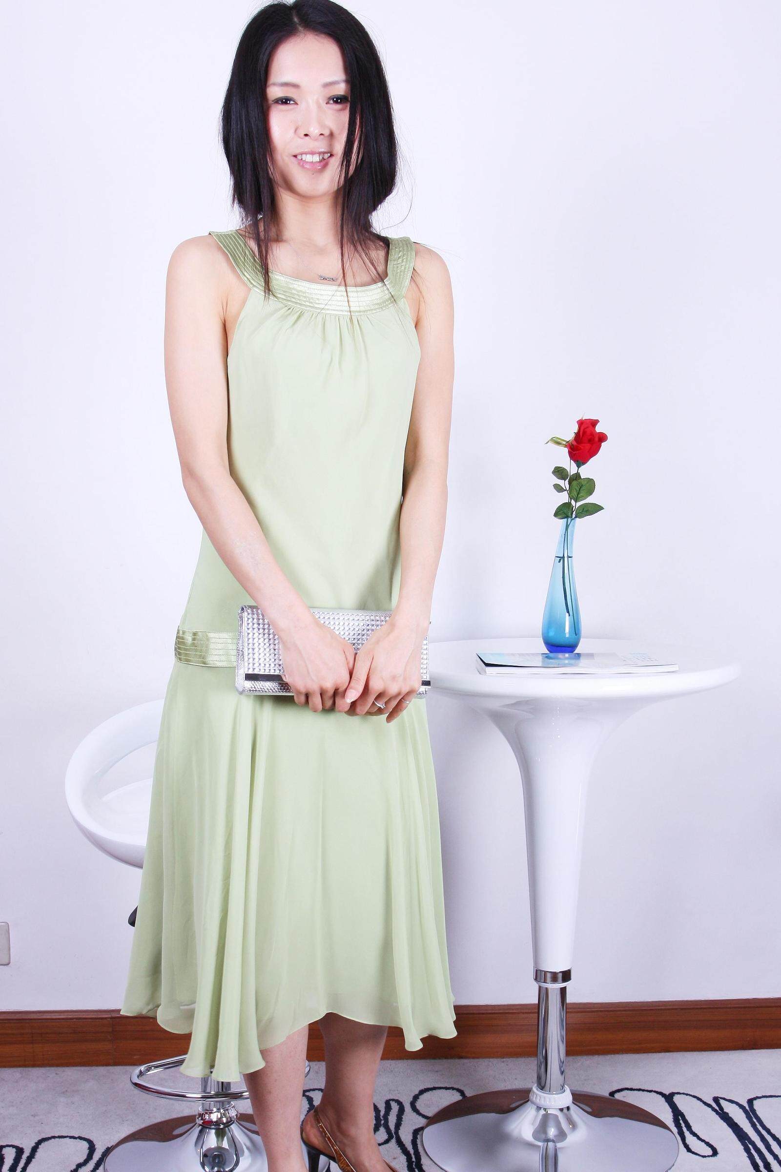 新款夏季无袖气质晚礼服欧美原单连衣裙