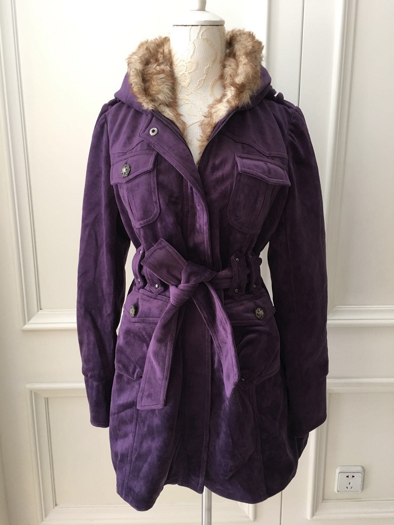 新款收腰显瘦百搭连帽女棉衣棉服