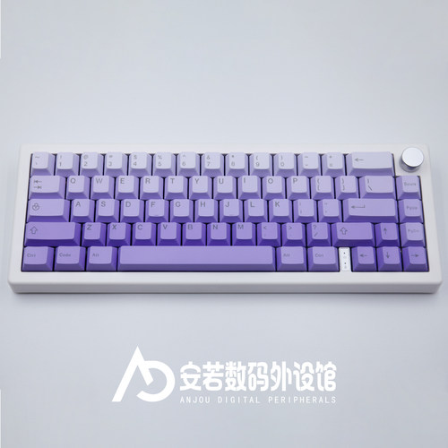 暗香渐变紫侧刻PBT原厂124键键帽