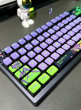 EVA系列四面侧透布丁键帽MDA高球帽PBT五面热升华夜魔 Wooting