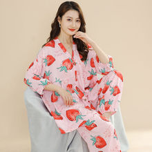 2025夏季新款睡衣女款甜美可外穿家居长袖长裤休闲套装开衫