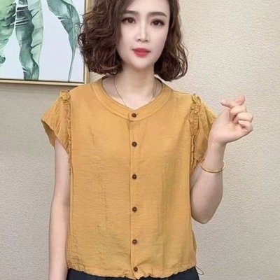 直播爆款2025夏季新款衬衫时尚百搭宽松显瘦上衣女士小衫