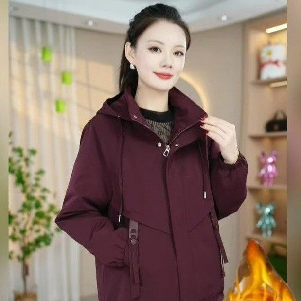 直播爆款加绒加棉派克服2025年冬季新款保暖抗寒外套上衣