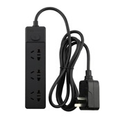 南岛P6 漏电保护插座家用三位接线板排插防浪涌防触电总长1.8米