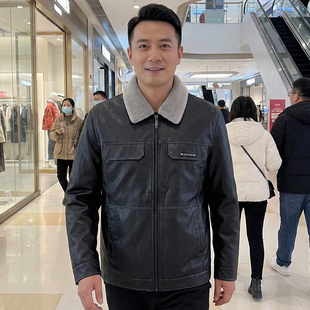 翻领羽绒服男士冬季防风保暖90白鸭绒可脱卸毛领皮衣夹克男装外套