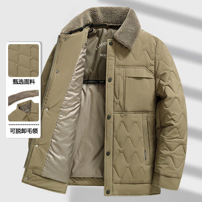 加厚保暖棉衣男士冬季中老年爸爸装可脱卸毛领棉服上衣男装外套,男装,棉衣,淘宝优惠券,粉丝福利购,淘宝优惠卷