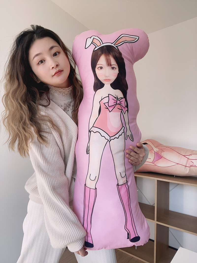 定制抱枕送男友等身大人形性感純欲床上大靠背靠墊枕頭睡覺(jué)夾腿用