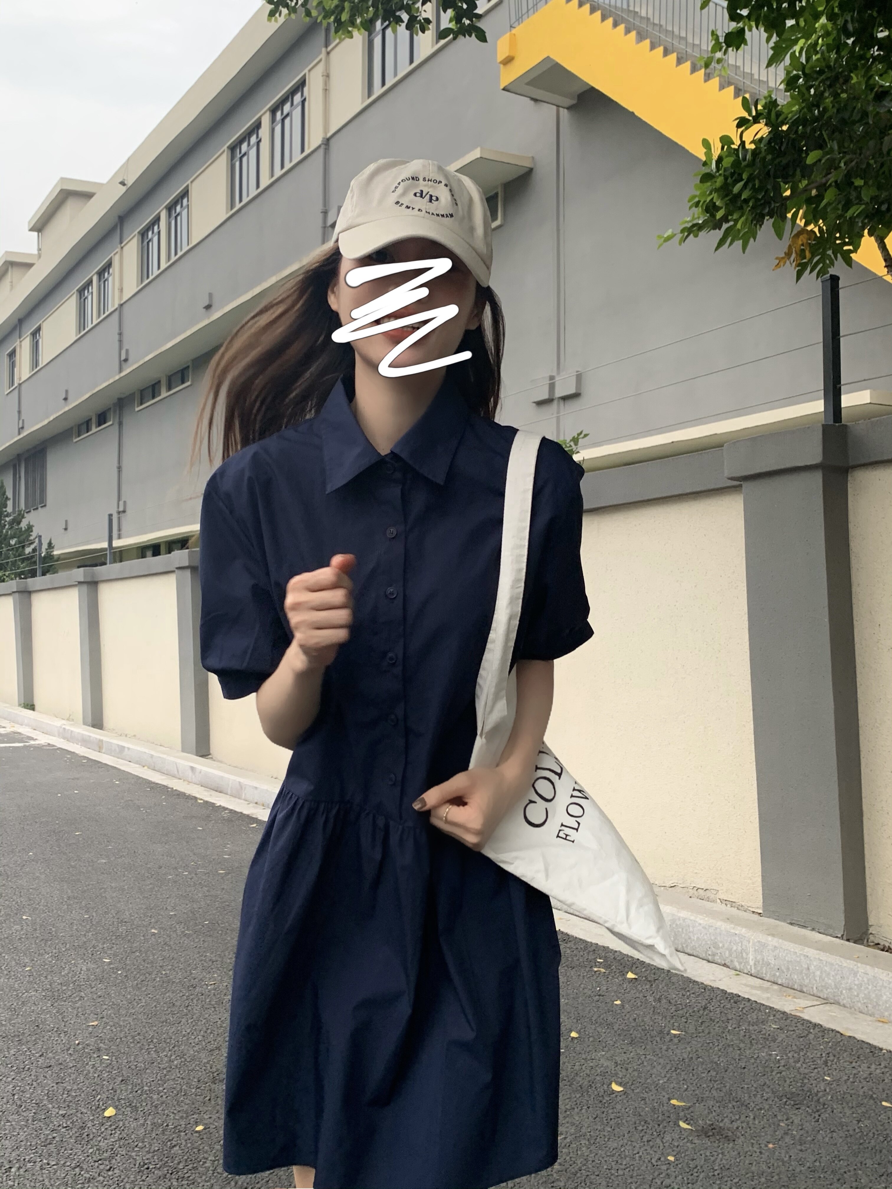 娃娃裙女宽松2021ins新款小个子孕妇装清新学院风a字夏天裙子可甜