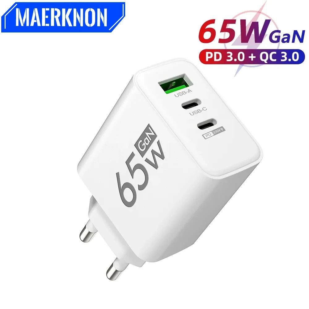 PD 65W USB C Charger GaN Charger Quick Charge 3.0 Type C Pho