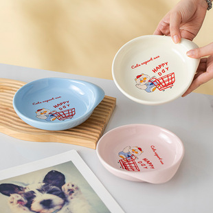 ZOO hocc猫碗宠物碗可爱粮食碗罐头餐盘狗狗碗防打翻宠物食盆