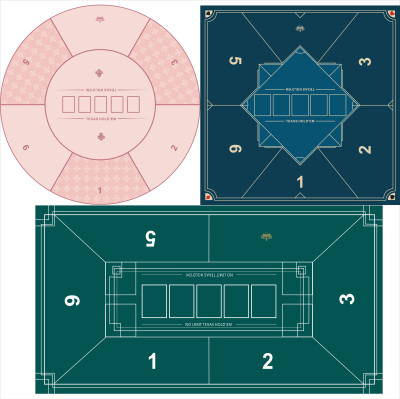 德州扑克粉色垫桌布订制定做定制